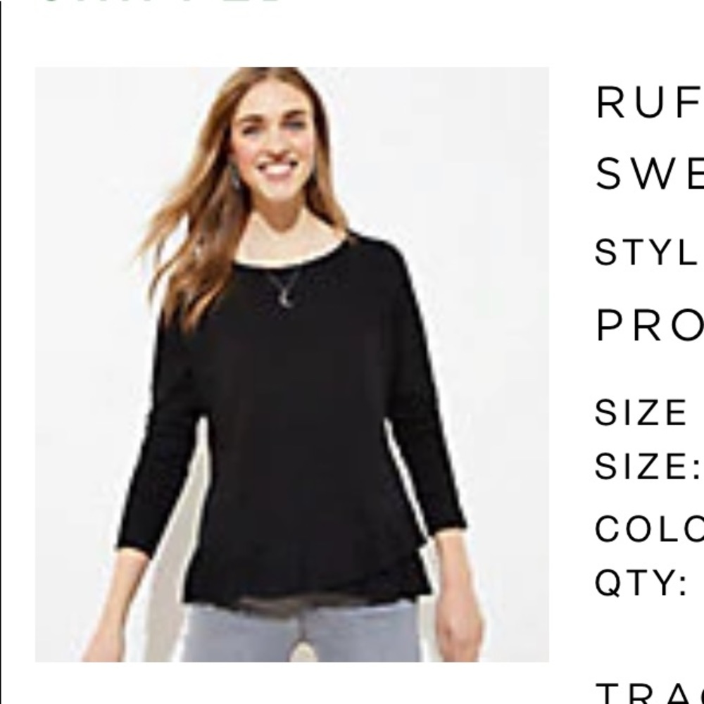 Loft Ruffle Top, Size S - Picture 2 of 10